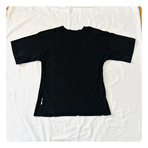 ★ Playboy Misguided Unisex Oversized Collab Graphic T-shirt - Black/White ★ - Picture 15 of 17